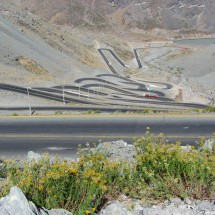 The street on the Chilen side of Paso Bermejo between Santiago and Mendoza